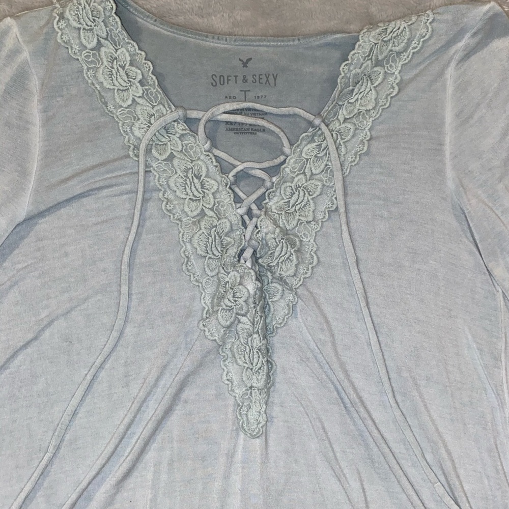 lace up long sleeve top!